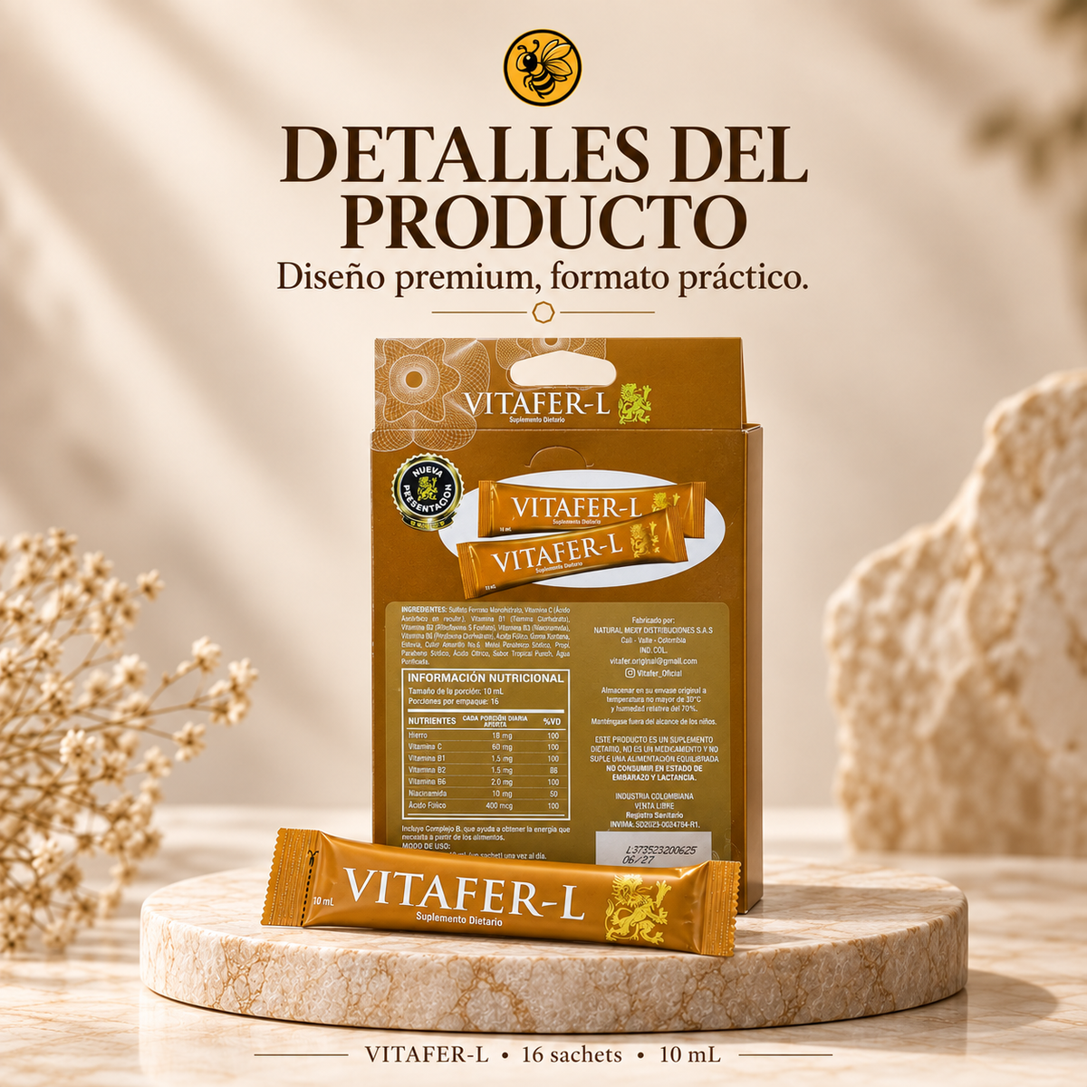 1 Caja Vitafer | 16 Sobres