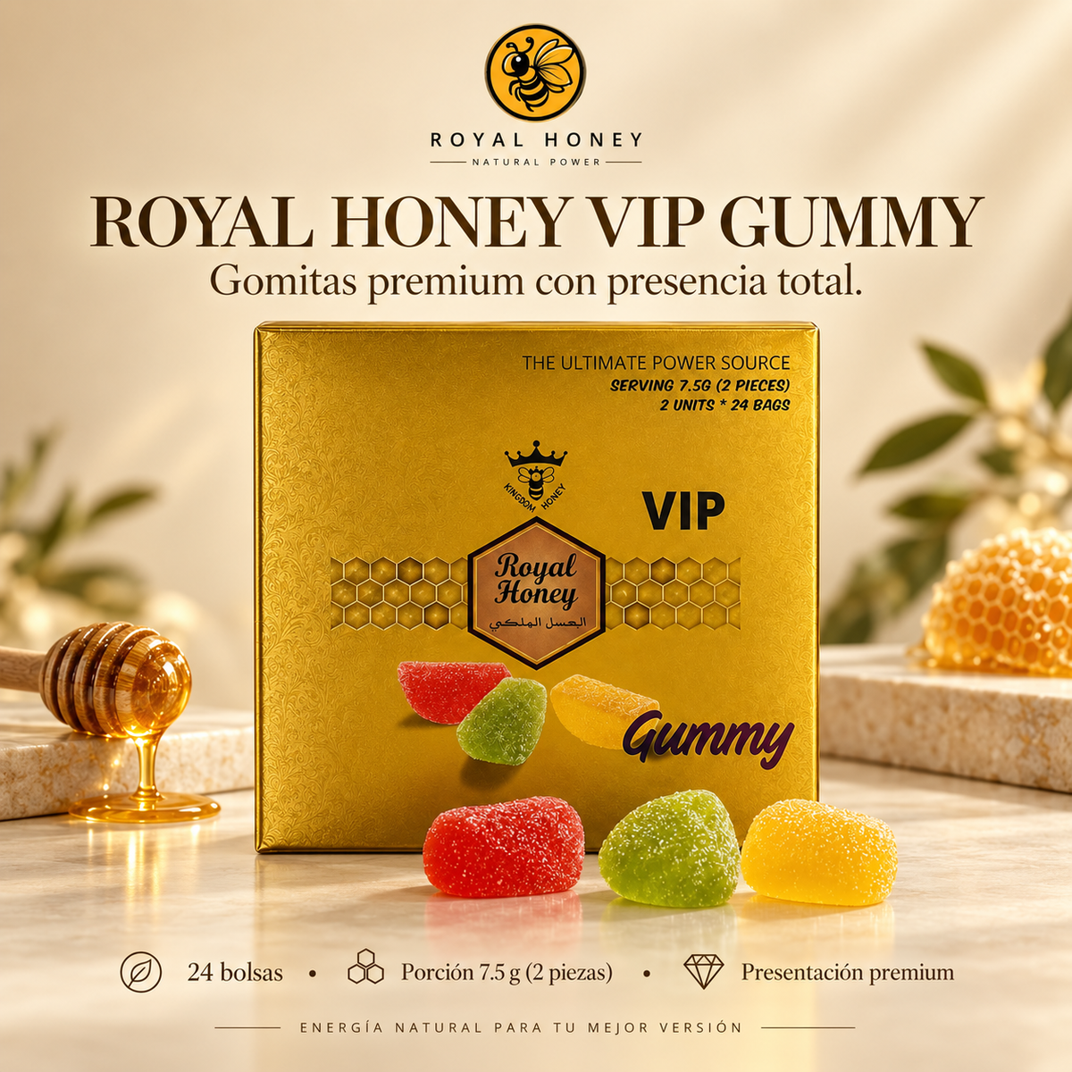 Royal Honey VIP Gomitas | 24 Piezas