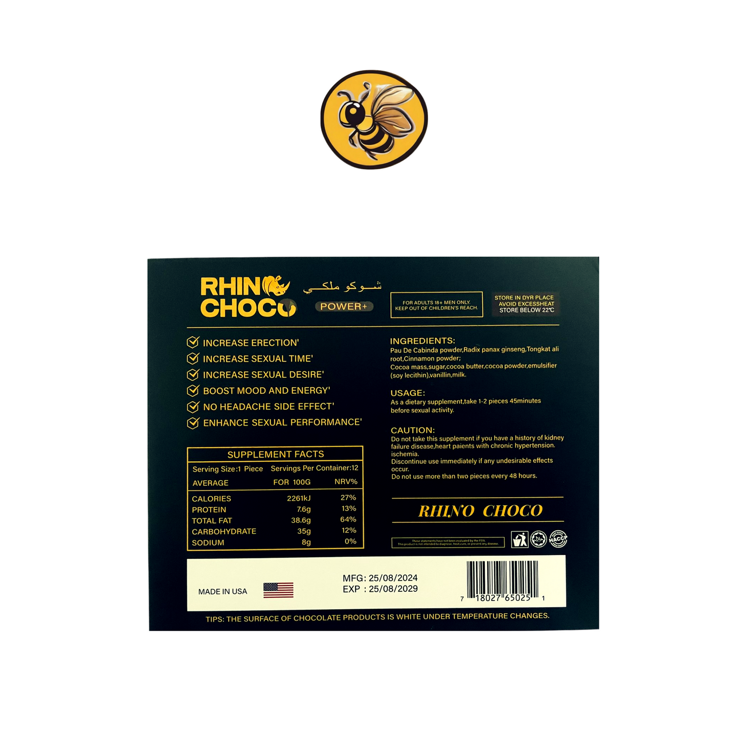 10 Cajas Rhino Choco| Pack Distribuidor