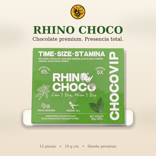 Rhinochoco Sabor menta - 1 Caja 12 sobres | CHOCOVIP