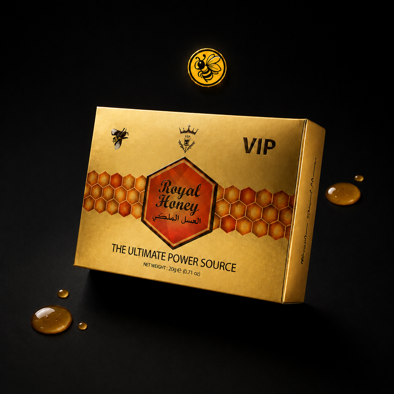 Royal Honey VIP – 1 Caja 12 Sobres | Miel Malasia