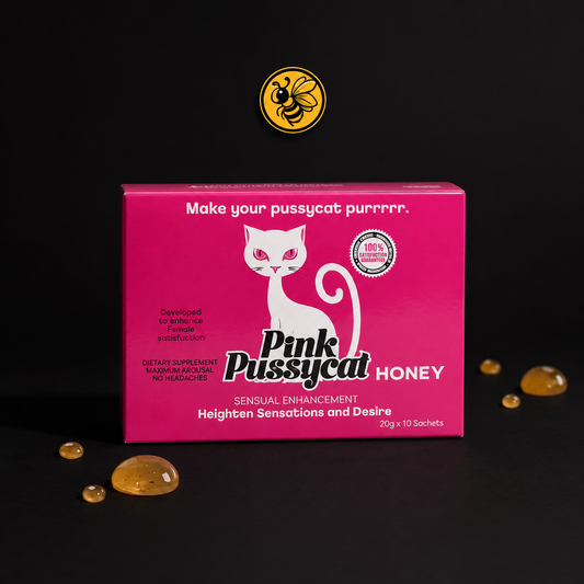 Pink P Cat Honey – 1 Caja 12 Sobres | Miel para Mujer