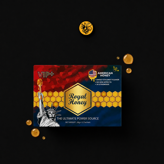 Royal Honey American Sabor Coco – 1 Caja 12 Sobres | Miel de Malasia