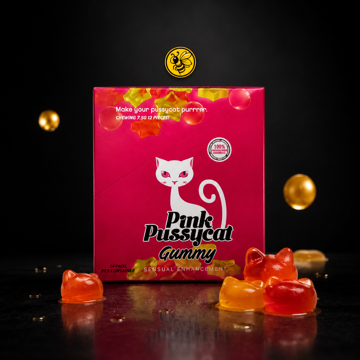 1 Caja Pink P Cat Gomitas | 24 Piezas
