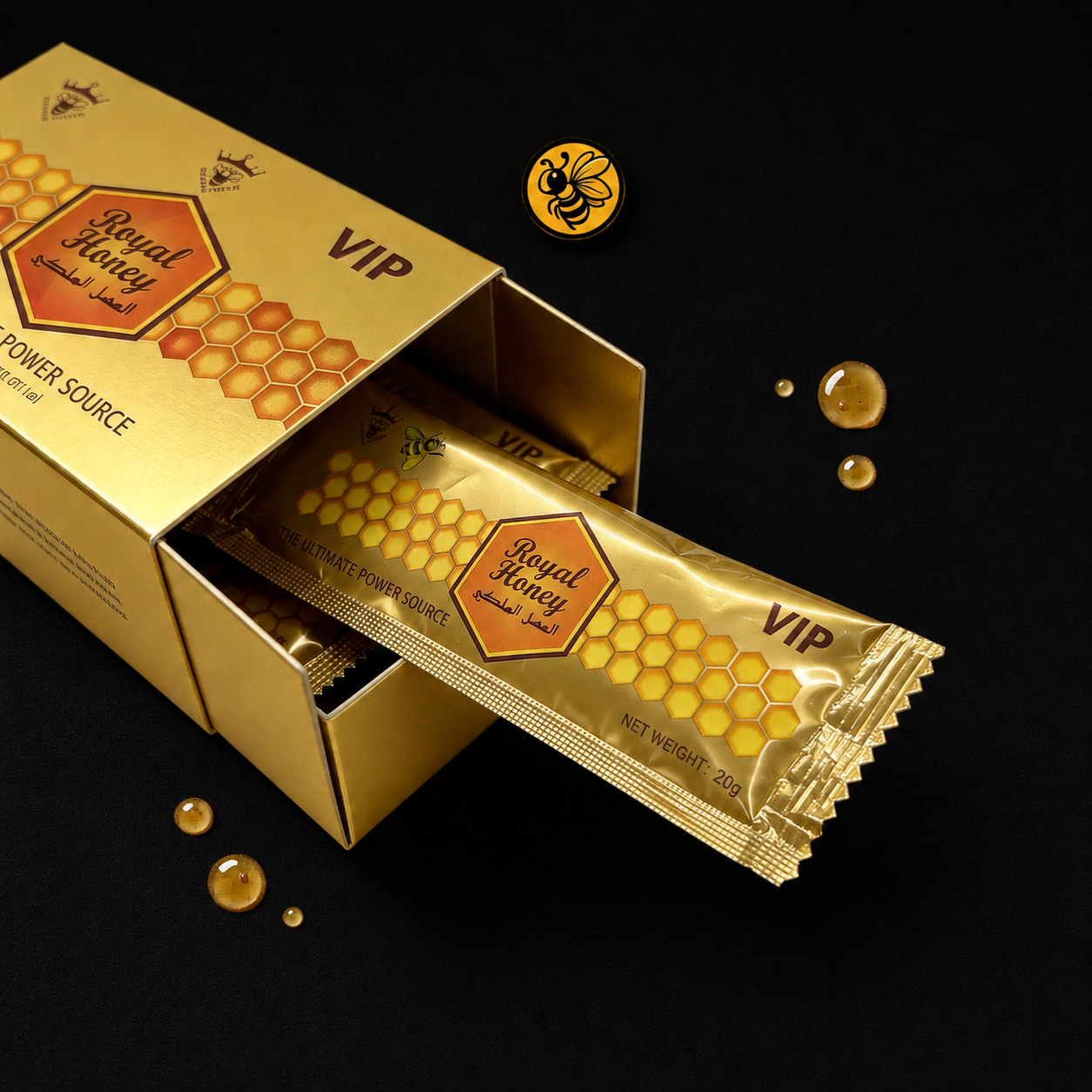 Royal Honey VIP – 1 Caja 12 Sobres | Miel Malasia