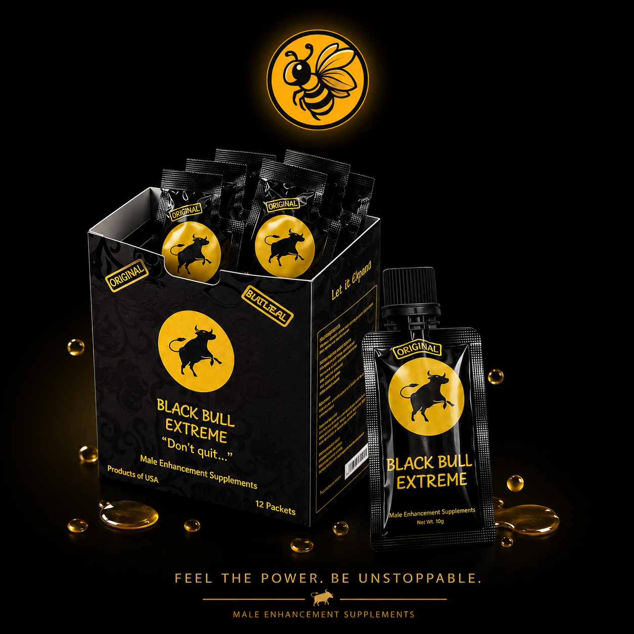 Black Bull Honey – 1 Caja 12 Sobres | Miel de Malasia