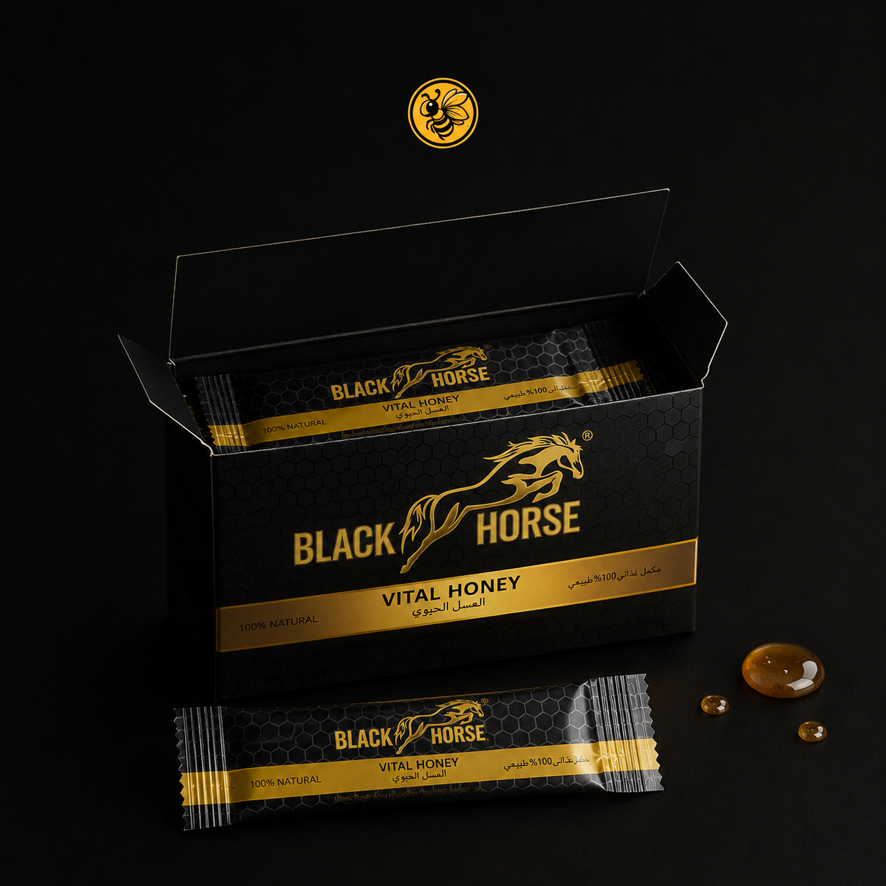 Black Horse Honey – 1 Caja 24 Sobres | Miel Malasia