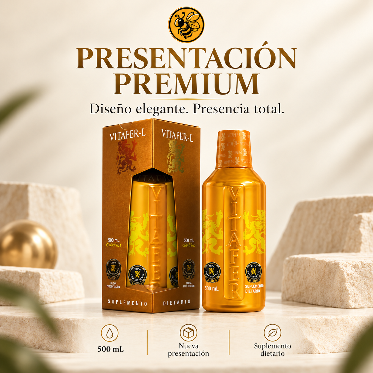 Vitafer-L 500ml - 10-Bottle Pack, Ideal for Sharing and Daily Use