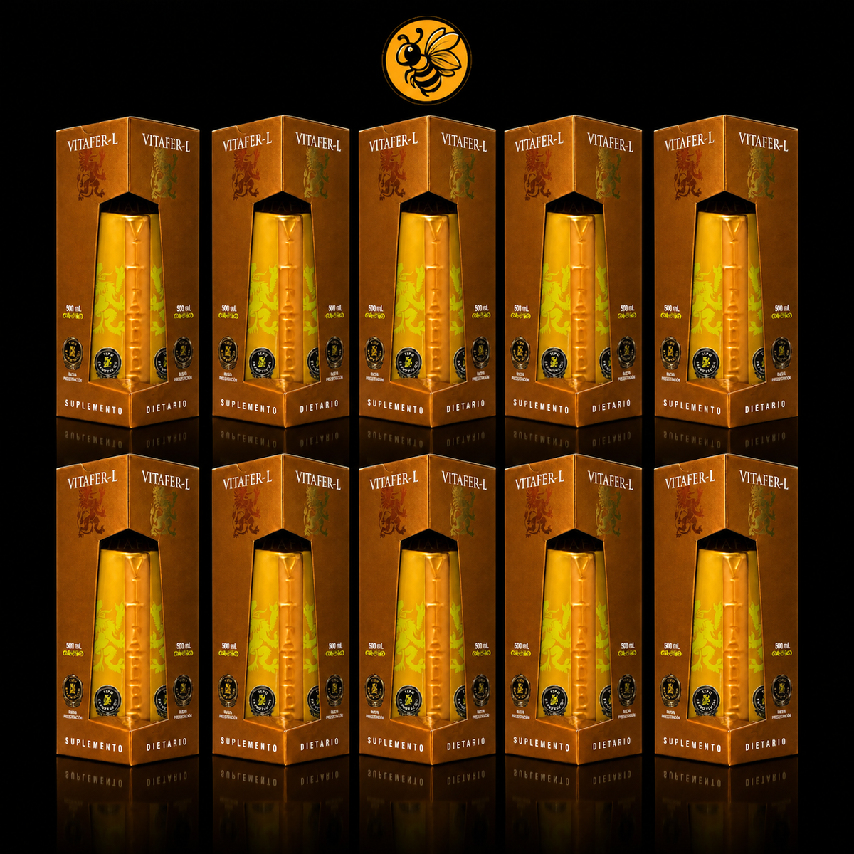 Vitafer-L 500ml - 10-Bottle Pack, Ideal for Sharing and Daily Use