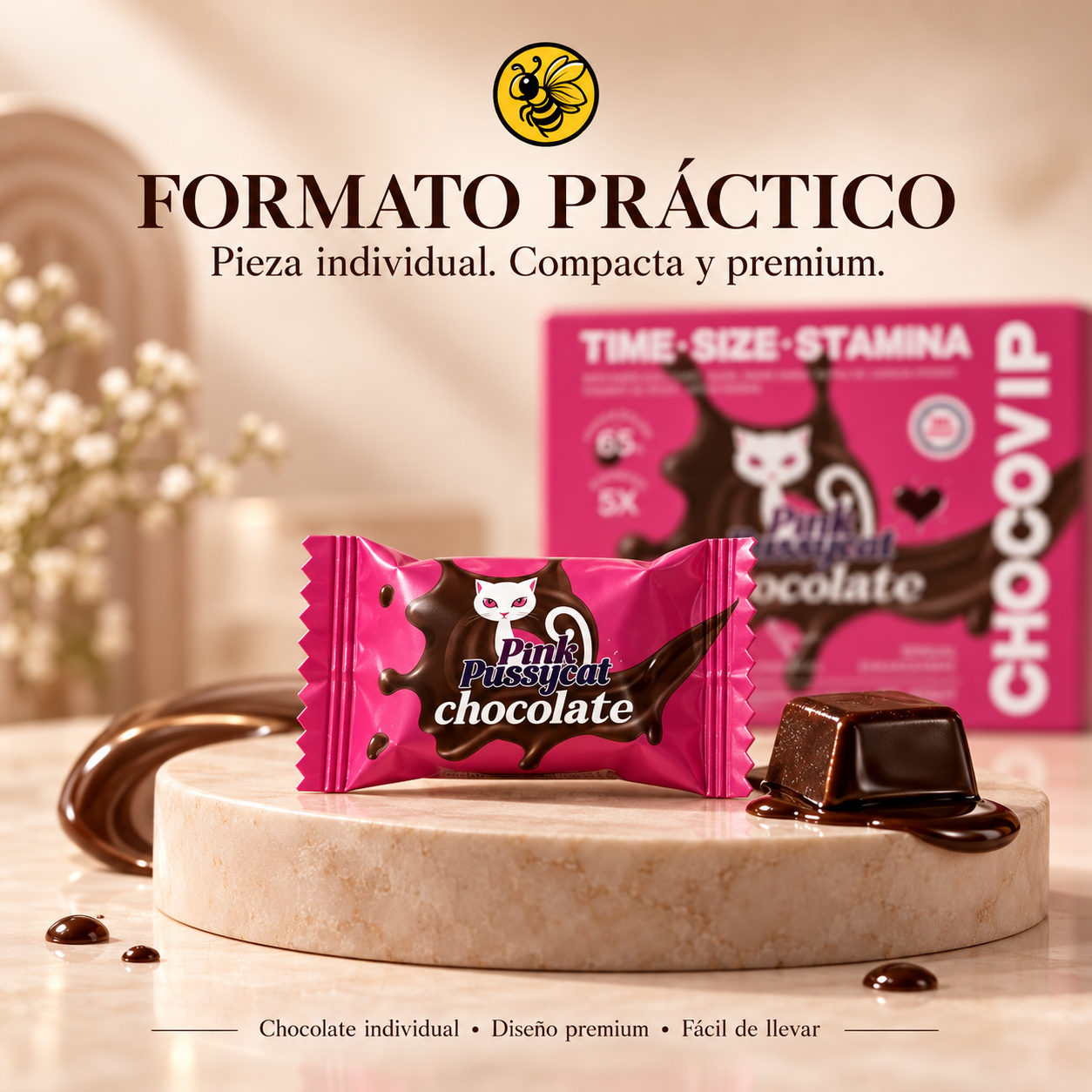 1 Caja Pink P Cat Chocolate para mujer | CHOCOVIP