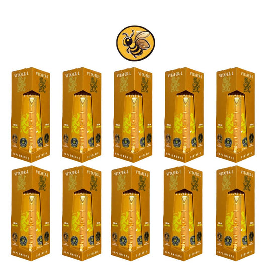 Vitafer-L 500ml - Pack de 10 Botellas, Ideal Para Compartir y Uso Diario
