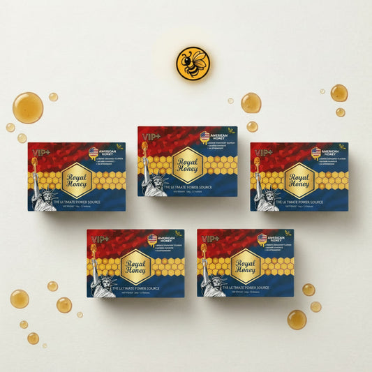 5 Cajas Royal Honey VIP+ Sabor Coco | Pack Entrada