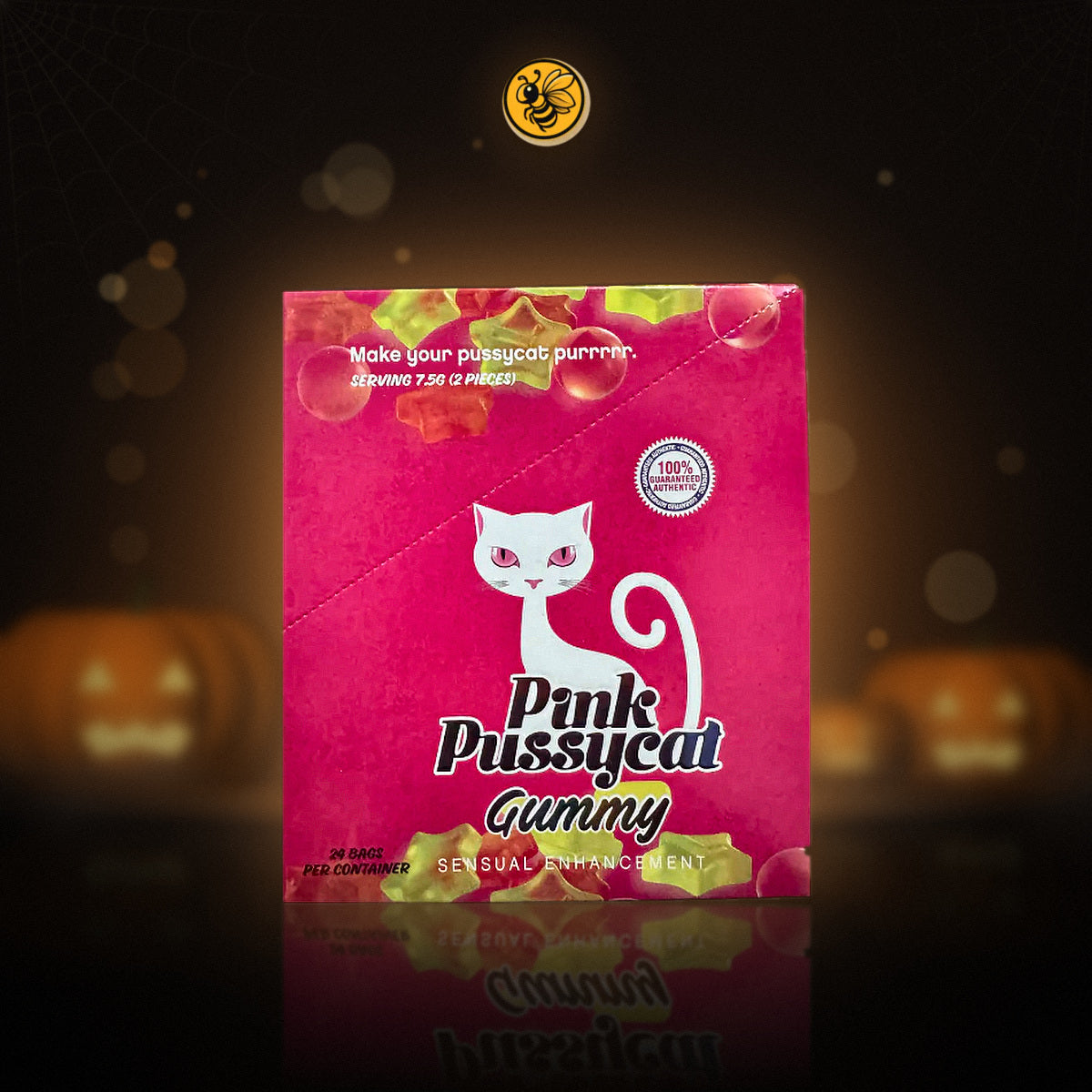 Pink P Cat Gomitas – 1 Caja 24 Piezas