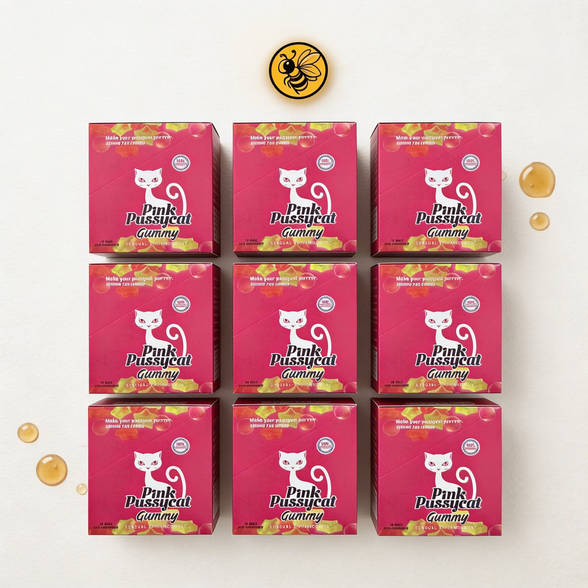 10 Boxes Pink Pussycat Gummies | Distributor Pack